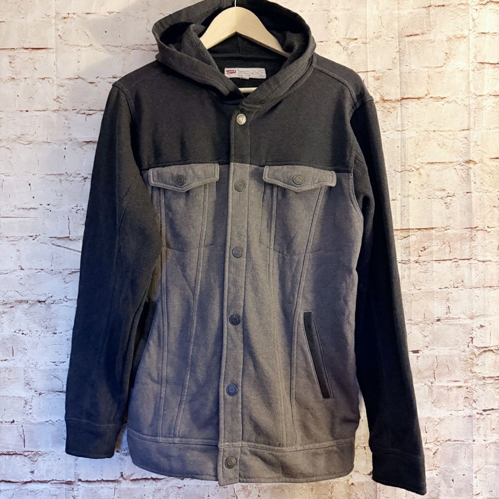 Levis mens hooded knit jacket